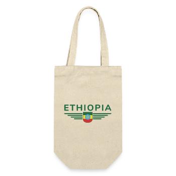 Ethiopia Design – Pride and Culture - Gift Bag for Bottles - nature - Front