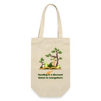 Reading is a discount ticket to everywhere - Gift Bag for Bottles - nature - Front