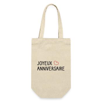 HAPPY BIRTHDAY. JOYEUX ANNIVERSAIRE. ANNIVERSAIRE. - Sac à bouteille - nature - Devant