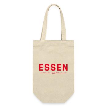 Essen T-Shirt – Ruhrgebiet & Skyline Style - Geschenkbeutel für Flaschen - Natur - Vorne