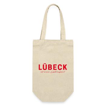 Lübeck T-Shirt – Perfekt für Fans - Geschenkbeutel für Flaschen - Natur - Vorne