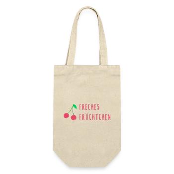 Freches Früchtchen - Geschenkbeutel für Flaschen - Natur - Vorne