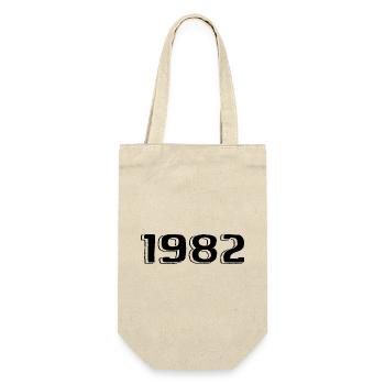 Vintage 1982 Born Birthday Retro 1982 - Gift Bag for Bottles - nature - Front