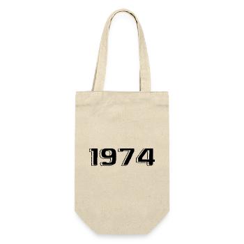 Vintage 1974 Born Birthday Retro 1974 - Gift Bag for Bottles - nature - Front