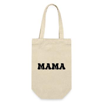 Mama - Beste Mama - Geschenkbeutel für Flaschen - Natur - Vorne