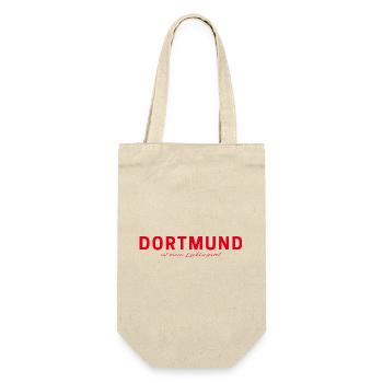 Dortmund T-Shirt – Skyline & Liebhaber - Geschenkbeutel für Flaschen - Natur - Vorne
