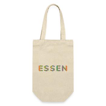 Essen Fan T-Shirt – Für echte Fans! - Geschenkbeutel für Flaschen - Natur - Vorne
