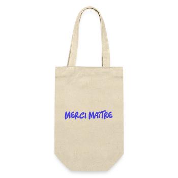 MASTER. THANK YOU. THANK YOU, MASTER. MASTER. MASTER GIFT - Gift Bag for Bottles - nature - Front