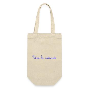 RETRAITE. RETRAITE. RETRAITEE. SENIOR. MAMIE. PAPY - Sac à bouteille - nature - Devant
