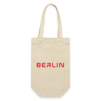 Berlin Deutschland Fan Flagge Design T Shirt - Geschenkbeutel für Flaschen - Natur - Vorne