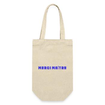 MASTER. THANK YOU. THANK YOU, MASTER. MASTER. MASTER GIFT - Gift Bag for Bottles - nature - Front