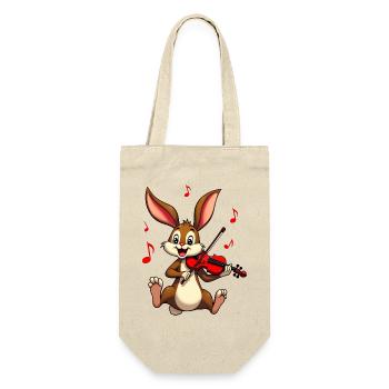 Lapin Violoniste Mignon - Sac à bouteille - nature - Devant