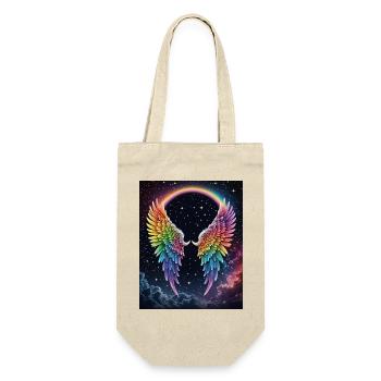 Regenbogenflug im Kosmos - Geschenkbeutel für Flaschen - Natur - Vorne