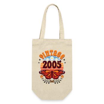 Rétro et Vintage 2005 Femme 18 Ans Anniversaire - Sac à bouteille - nature - Devant