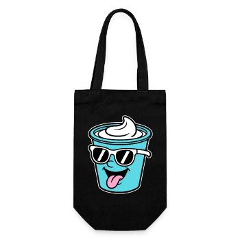 Cups Crème Frech Yoghurt Cream Cream Cream Pudding - Gift Bag for Bottles - black - Front