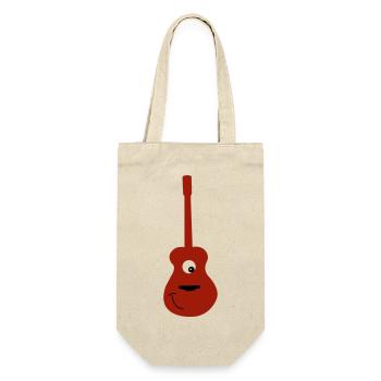 guitare acoustique souriante - Sac à bouteille - nature - Devant