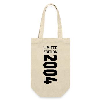Limited Edition 2004 / cooles motiv / Jahrgang 04 - Geschenkbeutel für Flaschen - Natur - Vorne
