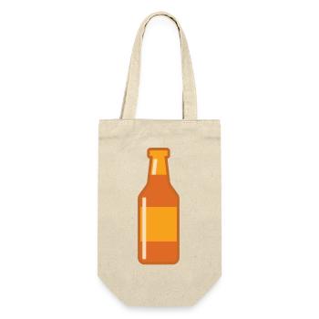 Beer Bottle Retro Design - Gift Bag for Bottles - nature - Front