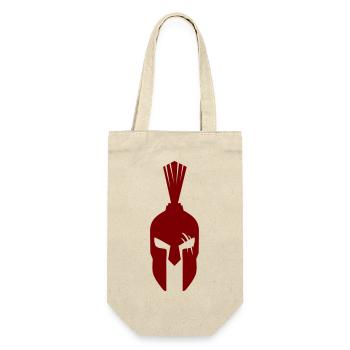 Spartanischer Kriegerhelm - Geschenkbeutel für Flaschen - Natur - Vorne