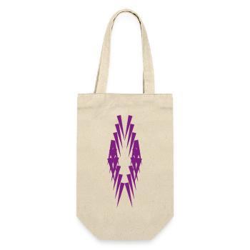 Geometrische Violettspitzen Silhouette - Geschenkbeutel für Flaschen - Natur - Vorne