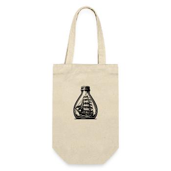 Classic Swell Sailing Ship Bottle Ship - Gift Bag for Bottles - nature - Front
