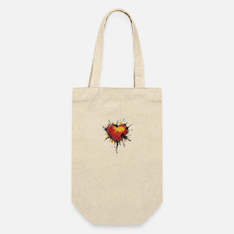 Splash inc. Heart - Gift Bag for Bottles - nature