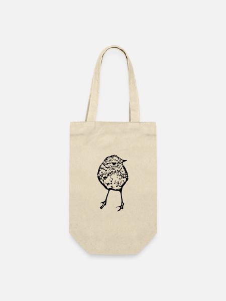 Vogel - Geschenkbeutel für Flaschen - Natur