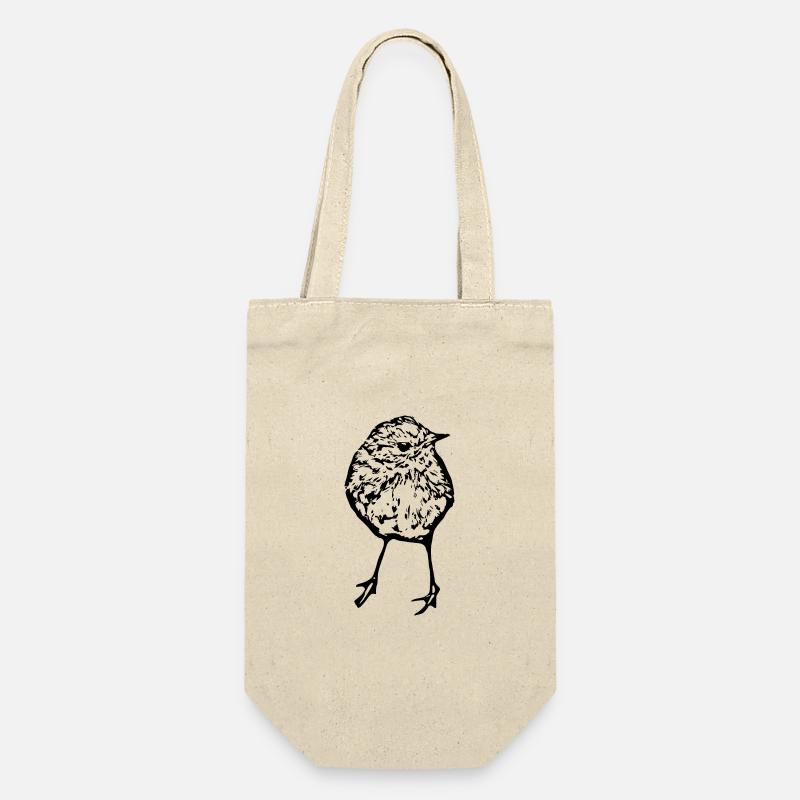 Vogel - Geschenkbeutel für Flaschen - Natur
