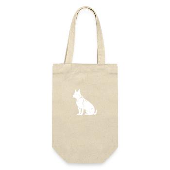 American Staffordshire Terrier Hund - Geschenkbeutel für Flaschen - Natur - Vorne