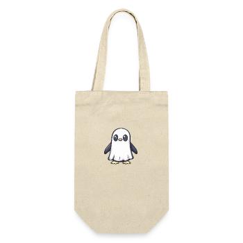 Pingouin Halloween Drôle Fantôme - Sac à bouteille - nature - Devant