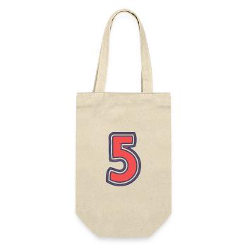 5. 5 ANS. 5e ANNIVERSAIRE. ANNIVERSAIRE 5 ANS - Sac à bouteille - nature - Devant