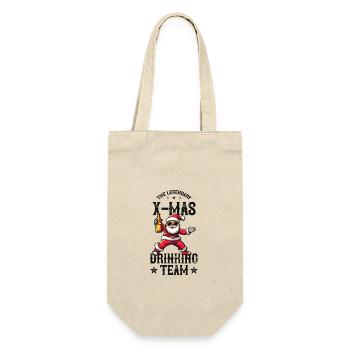Christmas Drinking Team XMas Weihnachten - Gift Bag for Bottles - nature - Front