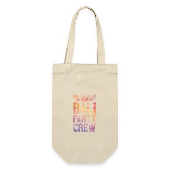 Bali Party Crew Spruch - Geschenkbeutel für Flaschen - Natur - Vorne