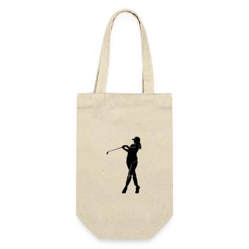 Golfeur Femme Icône - Sac à bouteille - nature - Devant