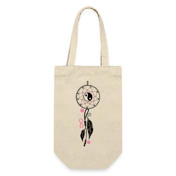 Dreamcatcher with feather, flutes, infinity symbol - Gift Bag for Bottles - nature - Front