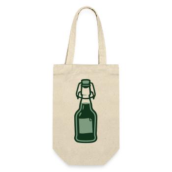 Ingwer Buegelflasche Saft Icon - Geschenkbeutel für Flaschen - Natur - Vorne