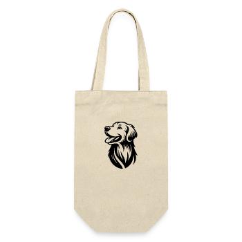 Elegantes Golden Retriever Hunde Porträt - Geschenkbeutel für Flaschen - Natur - Vorne