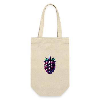 Abstrakter Blackberry: Geometrisches Beeren-Design - Geschenkbeutel für Flaschen - Natur - Vorne