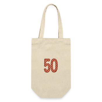 50. 50 YEARS. 50th ANNIVERSARY. 50TH ANNIVERSARY. - Gift Bag for Bottles - nature - Front