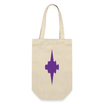 Violett Gothic Kreuzstern - Geschenkbeutel für Flaschen - Natur - Vorne