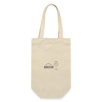 Bride_On_Cloud_Wine - Geschenkbeutel für Flaschen - Natur - Vorne