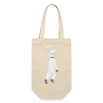 Spaceman - Geschenkbeutel für Flaschen - Natur - Vorne