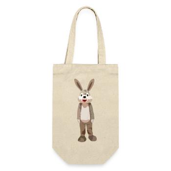 Lapin en peluche de lapin drôle - Sac à bouteille - nature - Devant