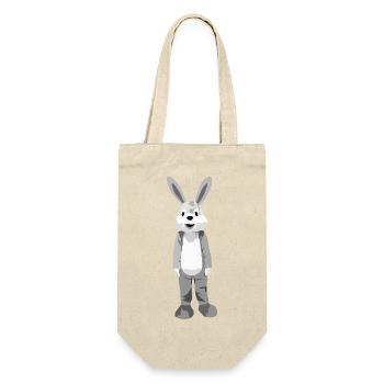 Lapin lapin rongeur en noir et blanc - Sac à bouteille - nature - Devant