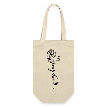 Raphaela Last Name First Name Name Flower - Gift Bag for Bottles - nature - Front