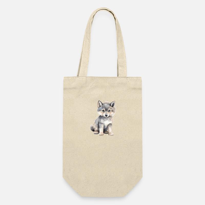 Wolfklasse Klassentier Wolf - Geschenkbeutel für Flaschen - Natur