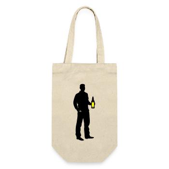 Drinker Silhouette Icon - Gift Bag for Bottles - nature - Front