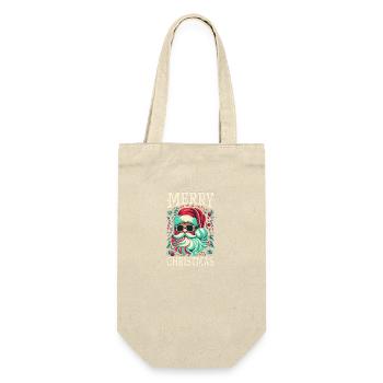 Merry Christmas Family Xmas merry christmas - Gift Bag for Bottles - nature - Front