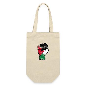 Symbole du poing du drapeau de la Palestine utilisé - Sac à bouteille - nature - Devant