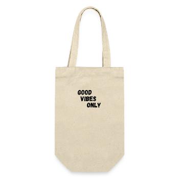 Good Vibes Only - Geschenkbeutel für Flaschen - Natur - Vorne